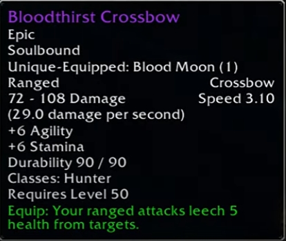 wow sod phase 3 bloodthirst crossbow